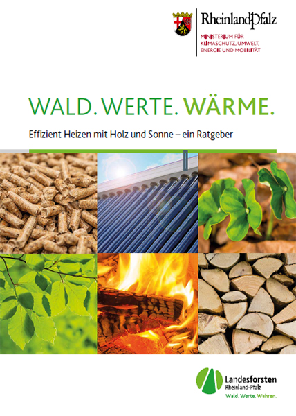 Titelseite der Broschüre "Wald.Werte.Wärme."
