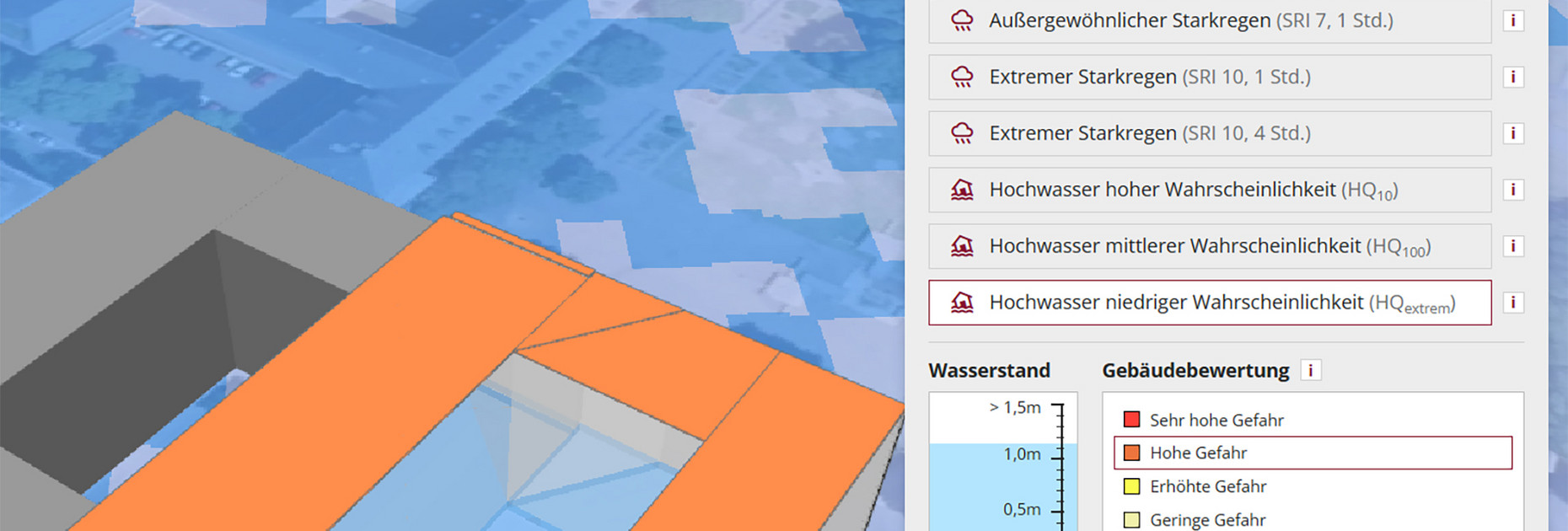 HochwasserRisikoCheck - Screenshot