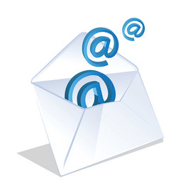Newsletter Symbolfoto offener Brief mit @-Zeichen