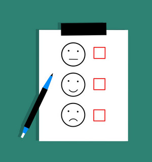 Logo für Feedbackbogen mit Smilies