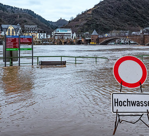 Hochwasser, Mosel, Cochem, Rheinland-Pflalz Hochwasser an der Mosel