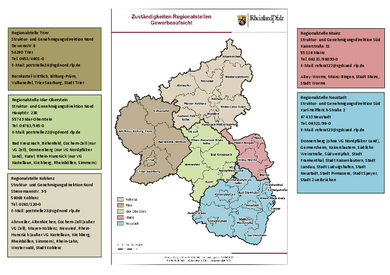 Regionale Zuständigkeit der Gewerbeaufsicht