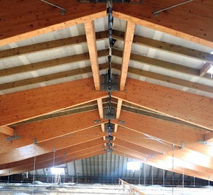 Dachkonstruktion der Sporthalle Wandalbert in Prüm
