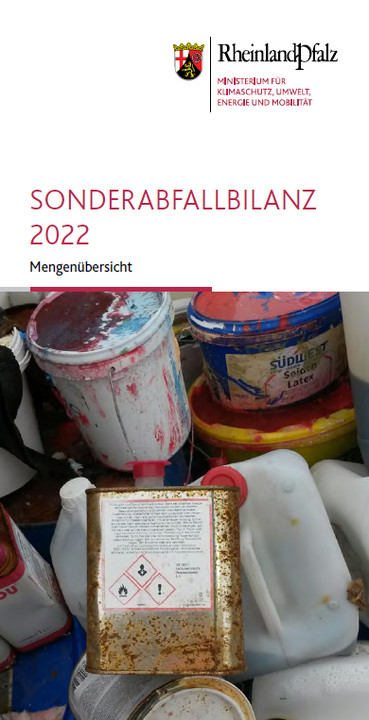 Titelseite der Broschüre "Sonderabfallbilanz 2022"