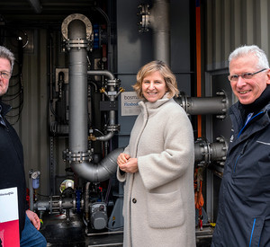 Katrin Eder beim Besuch der Kläranlage in Speyer